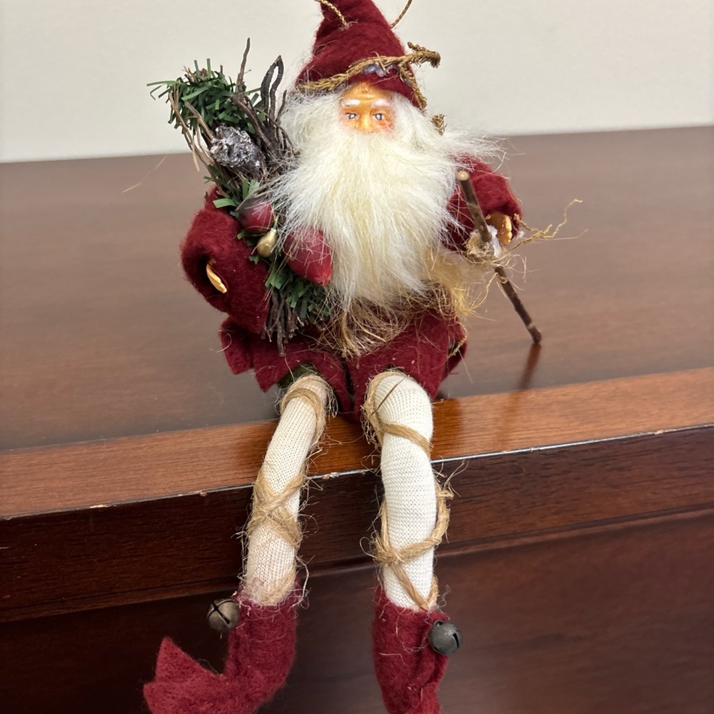 Woodland Forest Elf DOLL Christmas Tree Ornament Shelf Sitter Christmas Rustic